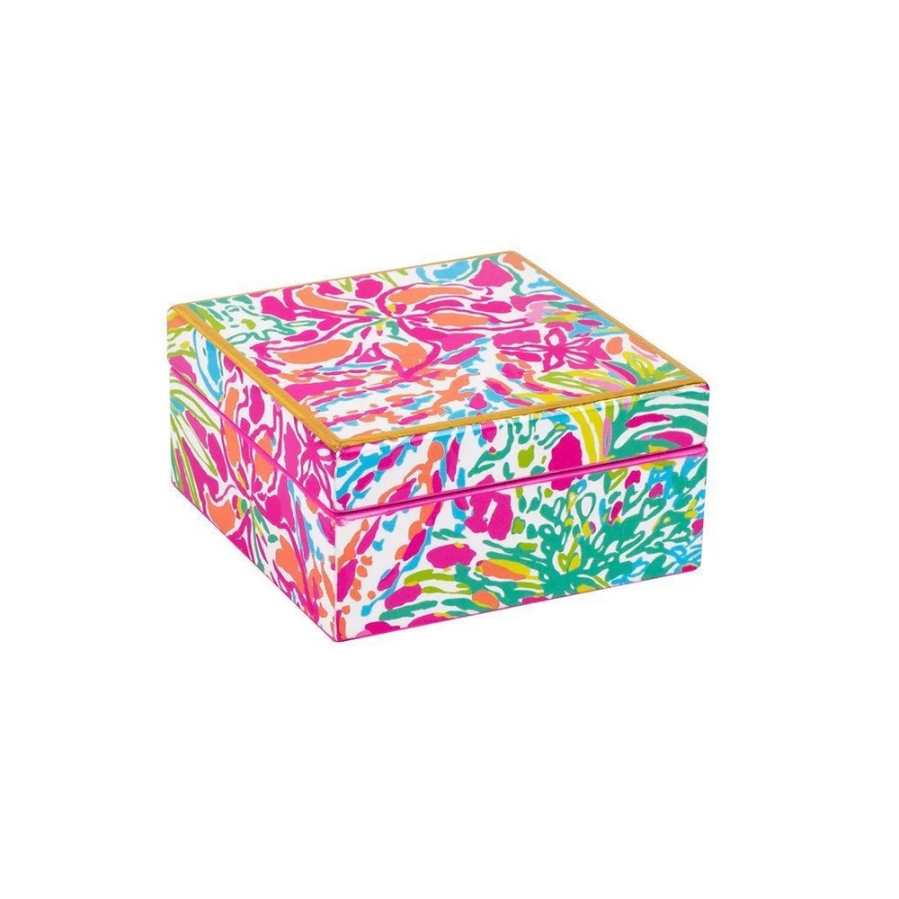 Lilly Pulitzer spot ya lacquer jewelry box